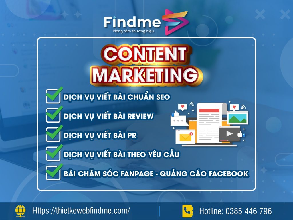dịch vụ content marketing tại Media Findme