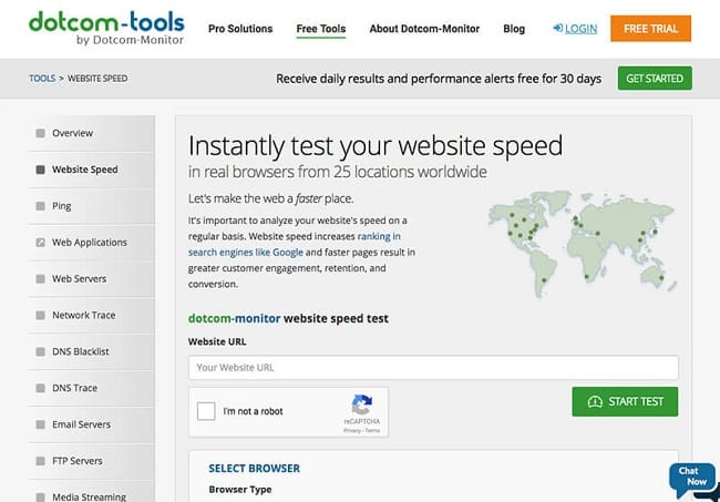 kiểm tra tốc độ hosting Dotcom Tool