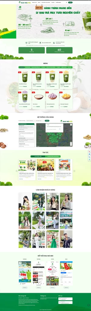 Website Rau Má Mix