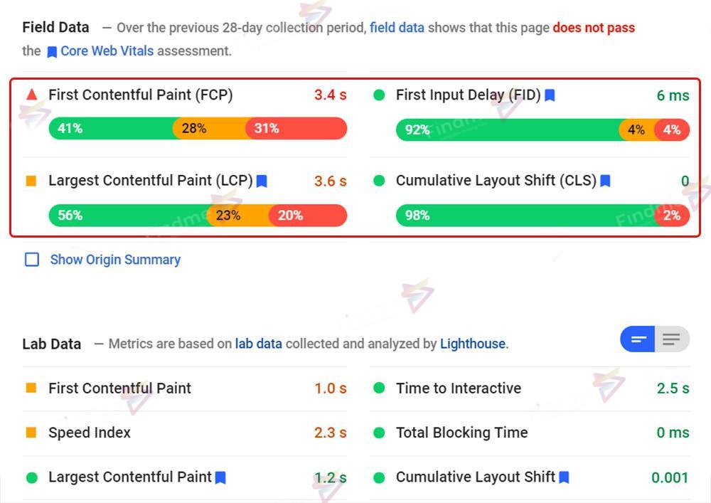 Page-speed-insights-field-data