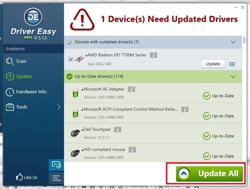 Tại giao diện chính, bạn nhấn vào "Scan Now" để tiến hành quét Driver.