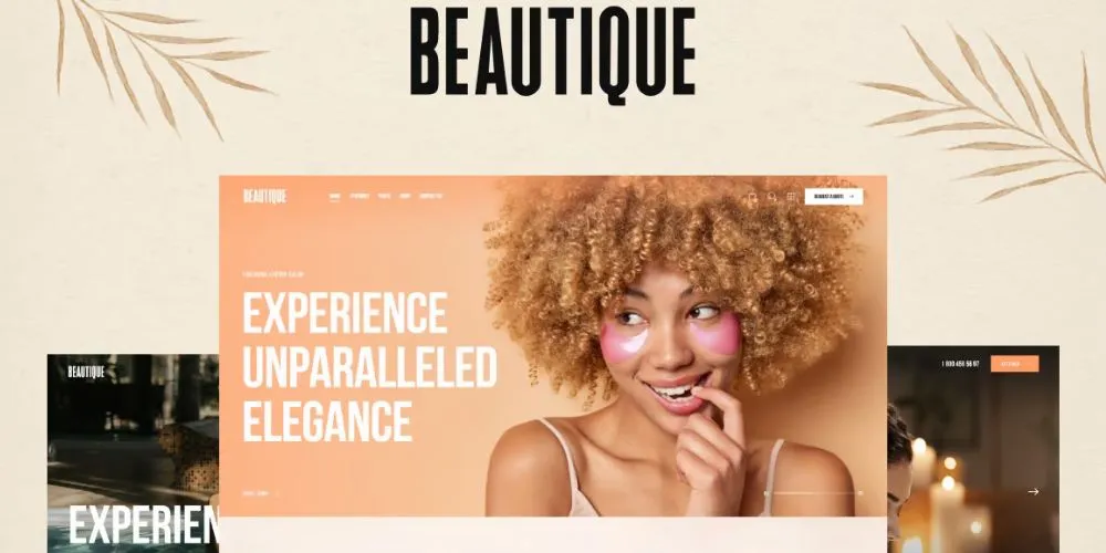 Mãu thiết kế website cho spa - Beautique hấp dẫn với tính năng xem cuộn