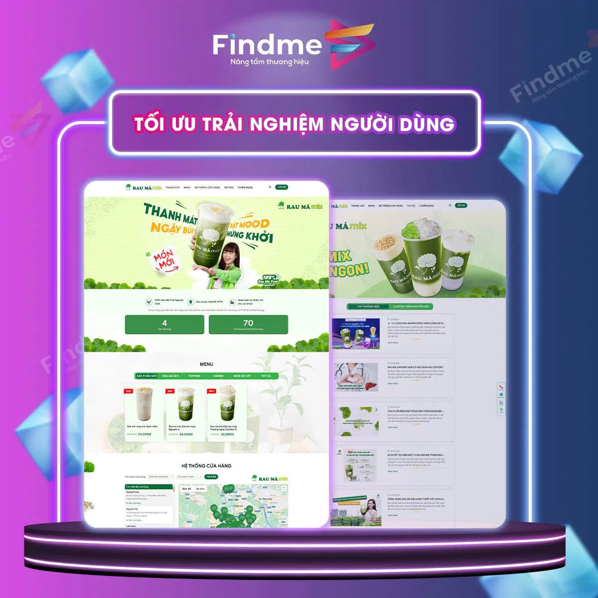 FindMe thiết kế website chuyên nghiệp tại Huế tích hợp các tính năng hiện đại