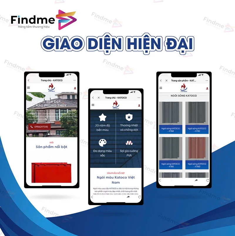 Thiết kế website giao diện hiện đại Media Findme 