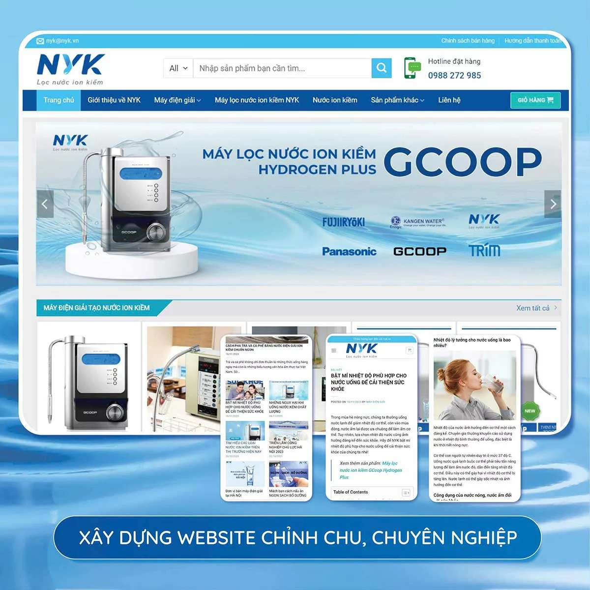 Dự án máy lọc nước kiềm ion NYK 