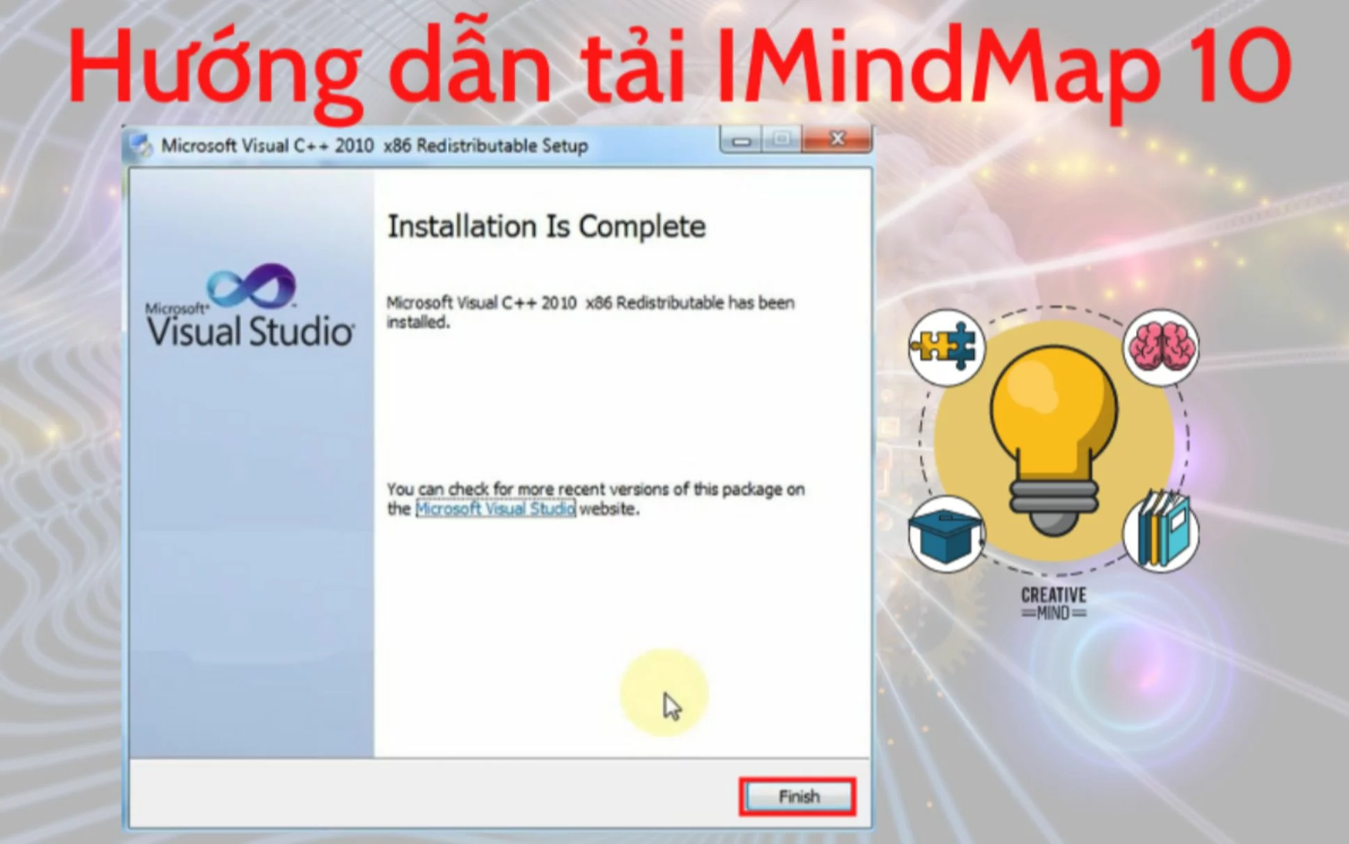 Chọn finish để kết thúc cài đặt